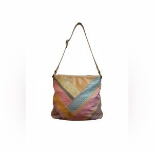 Multicolor Patchwork Leather Handbag